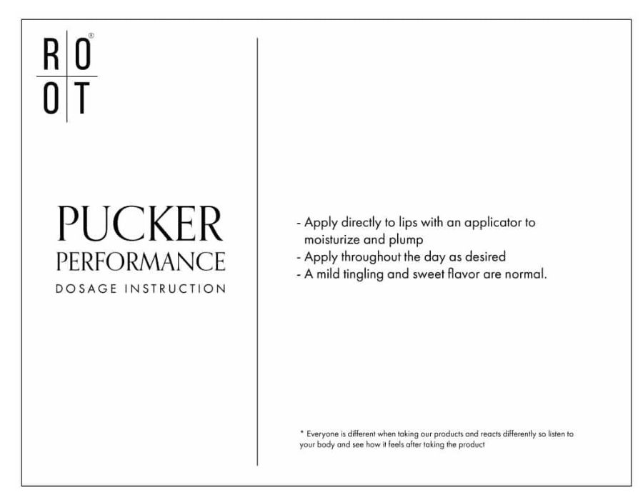 Pucker Performance Dosage Instruction